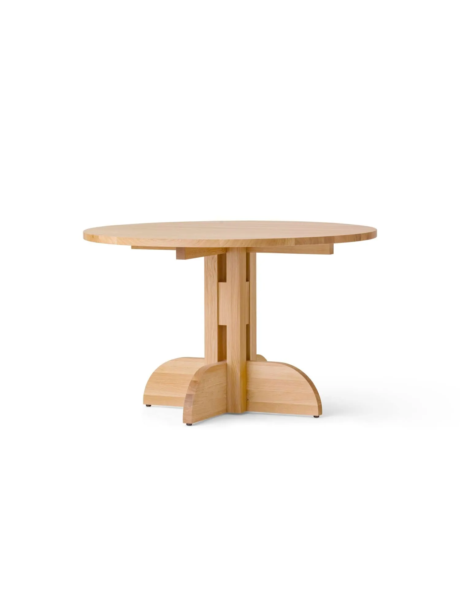 Puffin Dining Table dąb lity naturalny, Naturalny dąb, Ø120 cm Audo Copenhagen