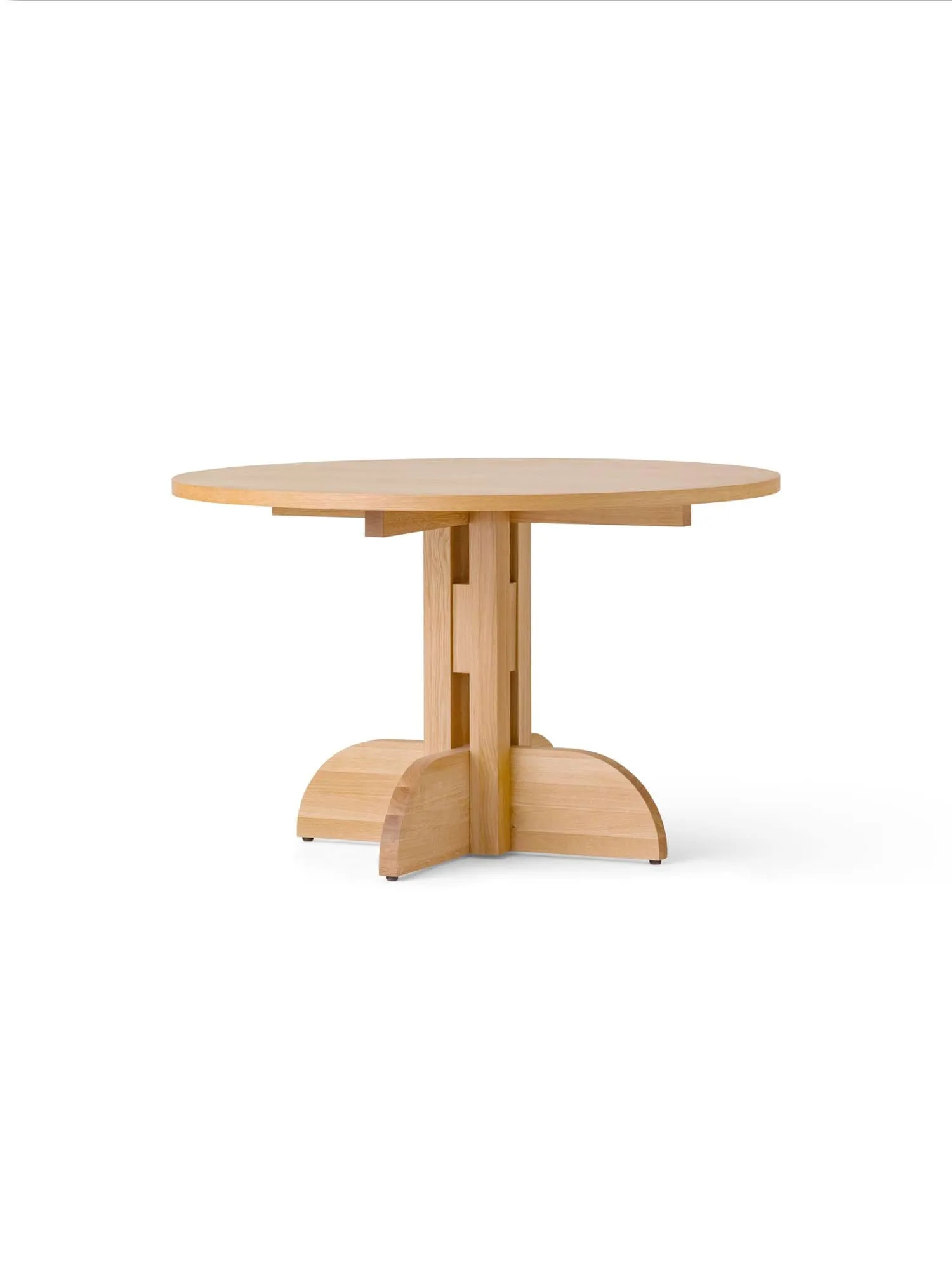 Puffin Dining Table fornir dębowy naturalny, Naturalny fornir dębowy, Ø120 cm Audo Copenhagen