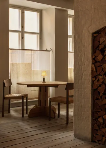 Puffin Dining Table fornir dębowy naturalny - Naturalny fornir dębowy, Ø120 cm - Audo Copenhagen