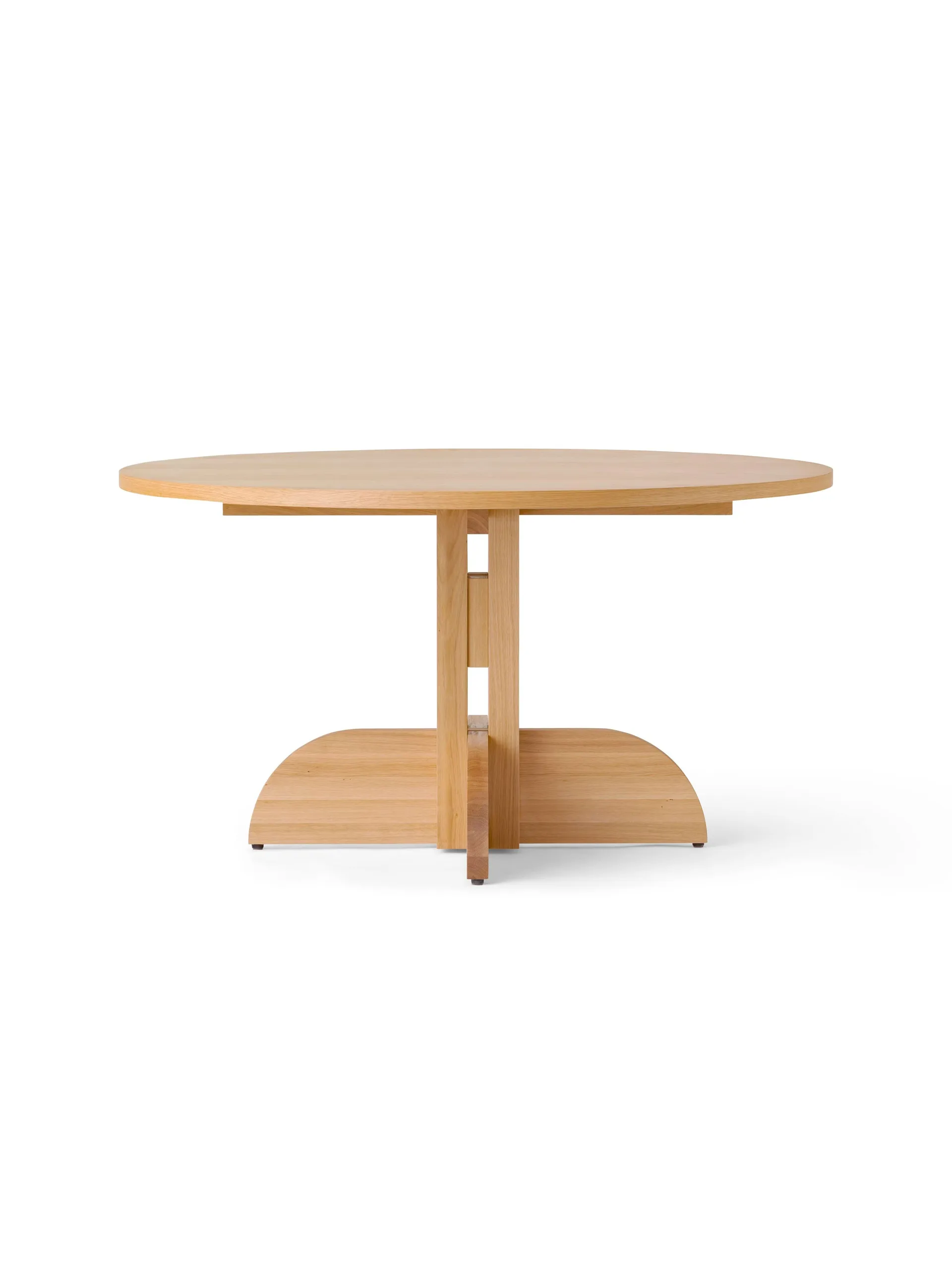 Puffin Dining Table fornir dębowy naturalny, Naturalny fornir dębowy, Ø140 cm Audo Copenhagen