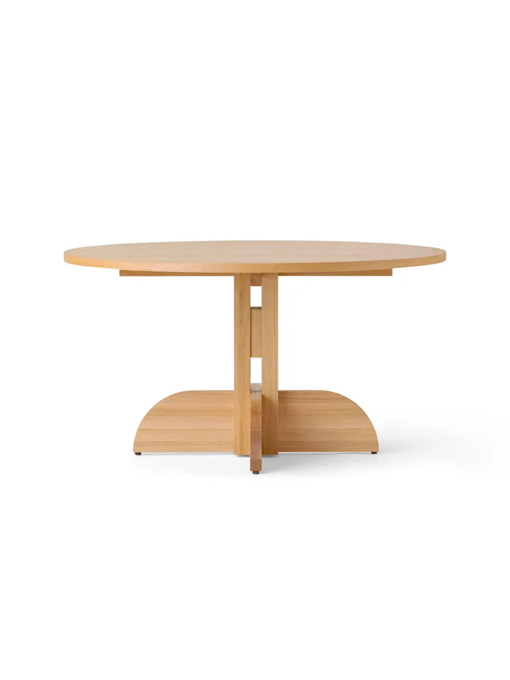 Puffin Dining Table fornir dębowy naturalny - Naturalny fornir dębowy, Ø140 cm - Audo Copenhagen