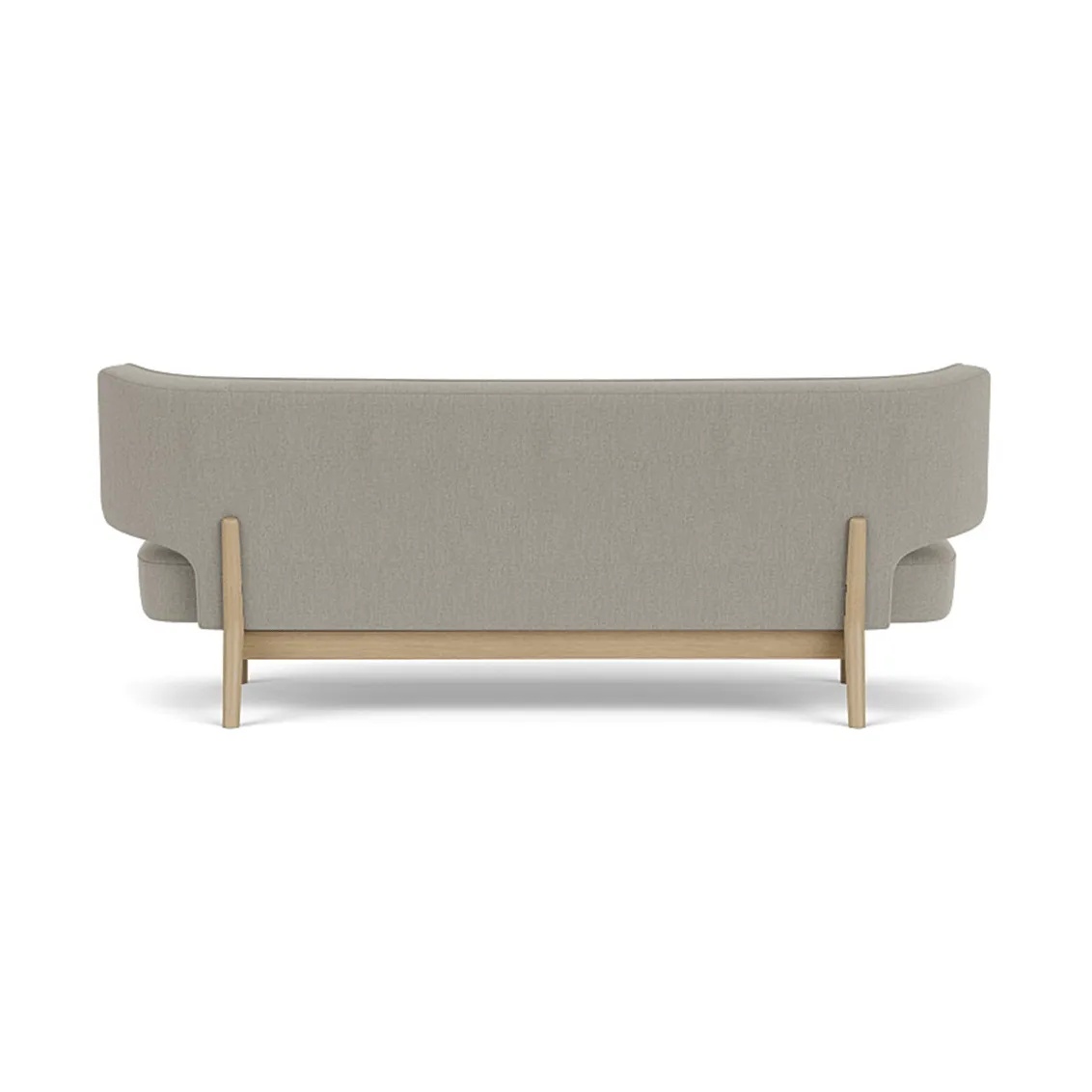 Radiohus Sofa w pełni tapicerowana RE-WOOL PC1T Global HR BUTTONS Vegetal podstawa na 4 nogach, Re-wool 218-naturlany dąb, skórzane guziki, 2-osobowa Audo Copenhagen