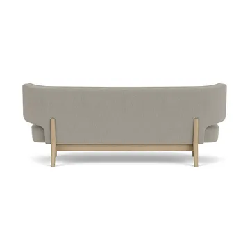 Radiohus Sofa w pełni tapicerowana RE-WOOL PC1T Global HR BUTTONS Vegetal podstawa na 4 nogach - Re-wool 218-naturlany dąb, skórzane guziki, 2-osobowa - Audo Copenhagen