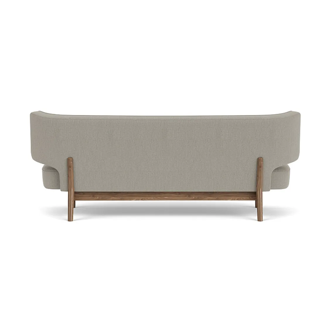 Radiohus Sofa w pełni tapicerowana RE-WOOL PC1T Global HR BUTTONS Vegetal podstawa na 4 nogach, Re-wool 218-orzech, skórzane guziki, 2-osobowa Audo Copenhagen