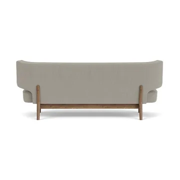 Radiohus Sofa w pełni tapicerowana RE-WOOL PC1T Global HR BUTTONS Vegetal podstawa na 4 nogach - Re-wool 218-orzech, skórzane guziki, 2-osobowa - Audo Copenhagen