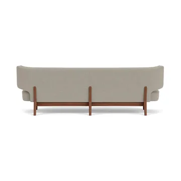 Radiohus Sofa w pełni tapicerowana RE-WOOL PC1T Global HR BUTTONS Vegetal podstawa na 4 nogach - Re-wool 218-orzech, skórzane guziki, 3-osobowa - Audo Copenhagen