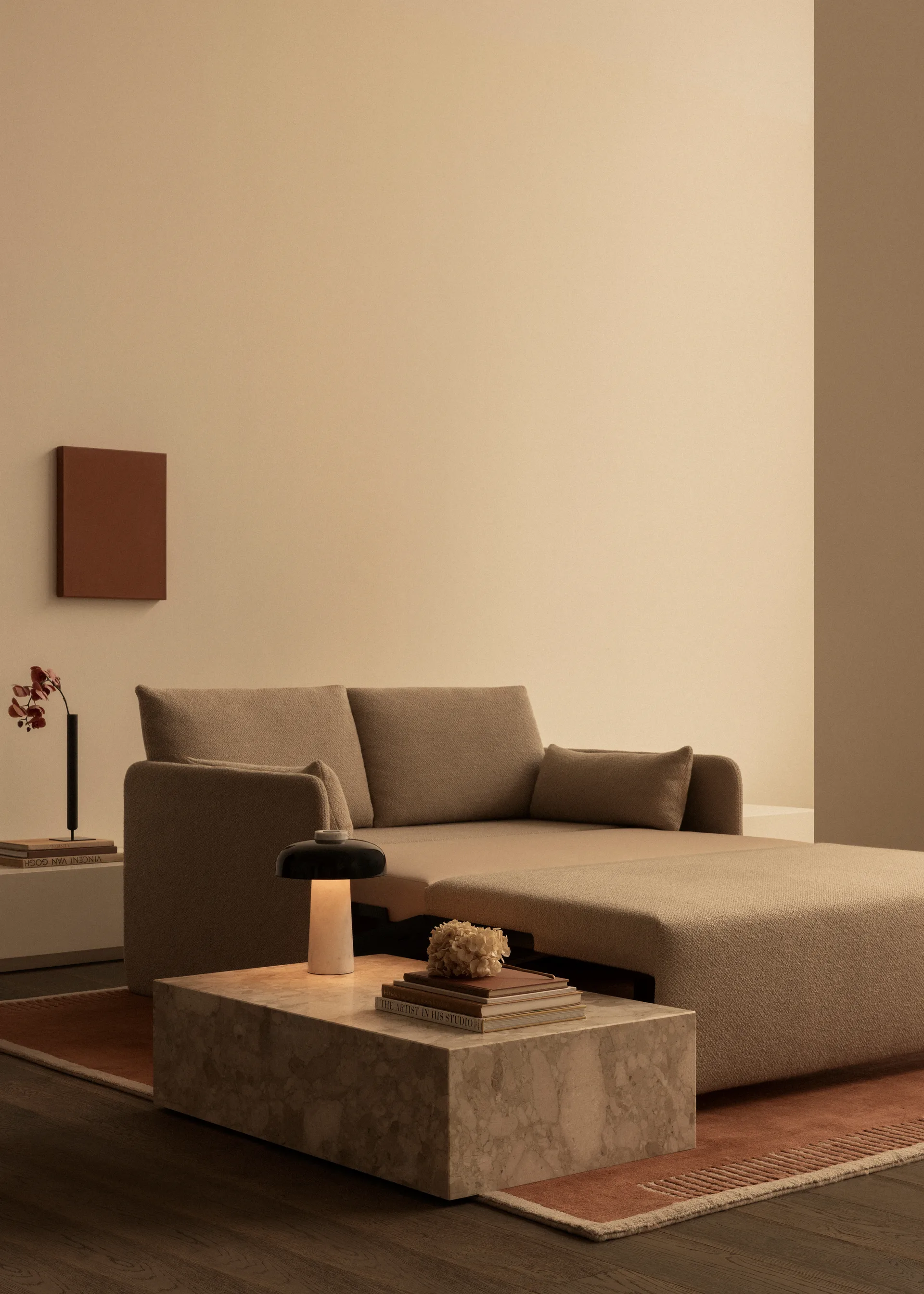 Rozkładana sofa Offset 2-osobowa, Baru 0450 Gold Audo Copenhagen