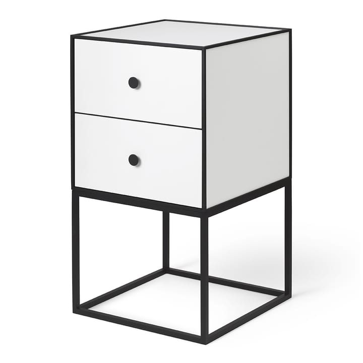Stół boczny Frame 35 z dwoma szufladami - Biały - Audo Copenhagen