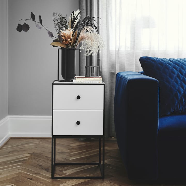 Stół boczny Frame 35 z dwoma szufladami, Bia�ły Audo Copenhagen