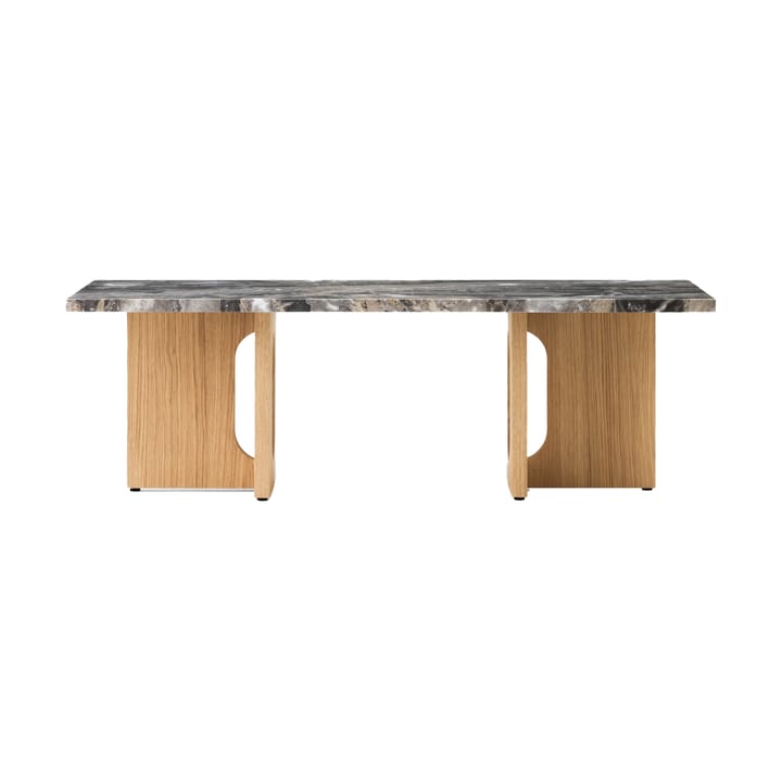 Stół lounge Androgyne 45x120 cm - Grey galaxy-nieobrobiony dąb - Audo Copenhagen