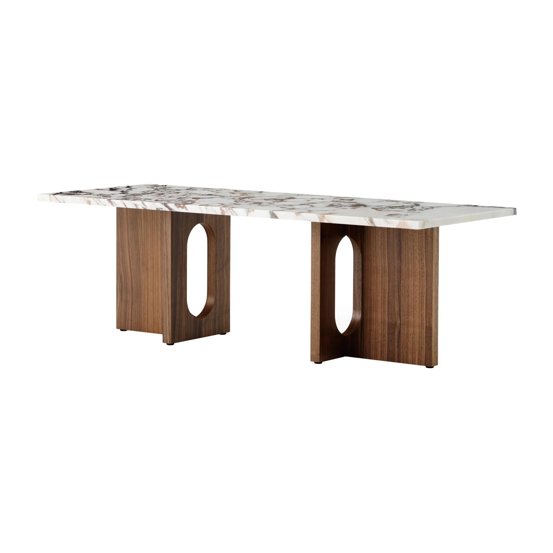 Stolik Androgyne, Walnut-Calacatta viola Audo Copenhagen