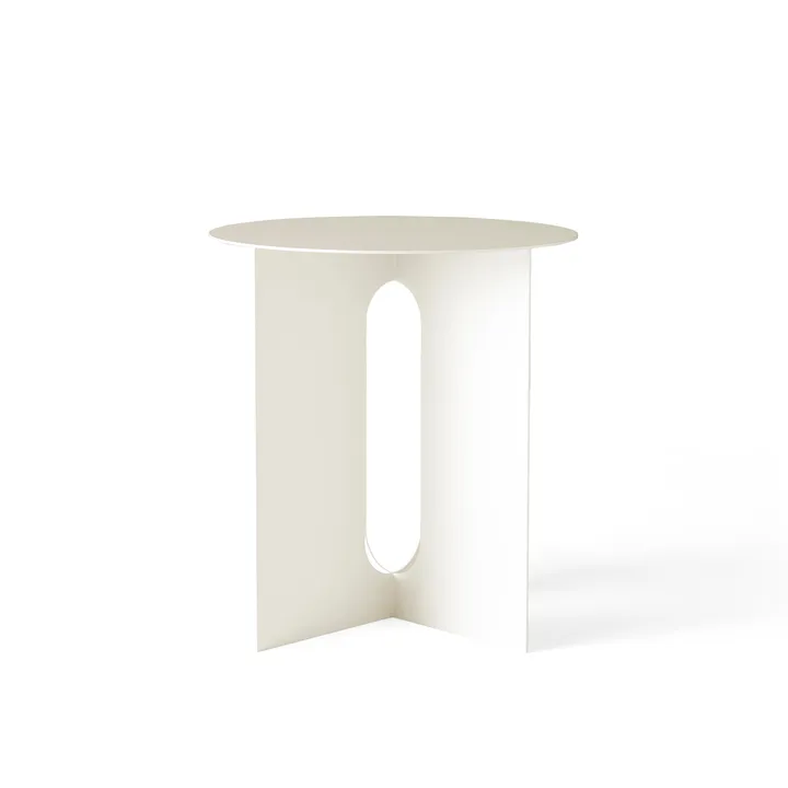 Stolik boczny Androgyne Ø40x43 cm - ivory-biały - Audo Copenhagen