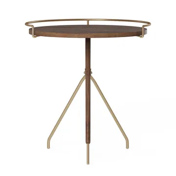 Stolik boczny Umanoff orzech polerowany - mosiądz - 45 cm - Audo Copenhagen