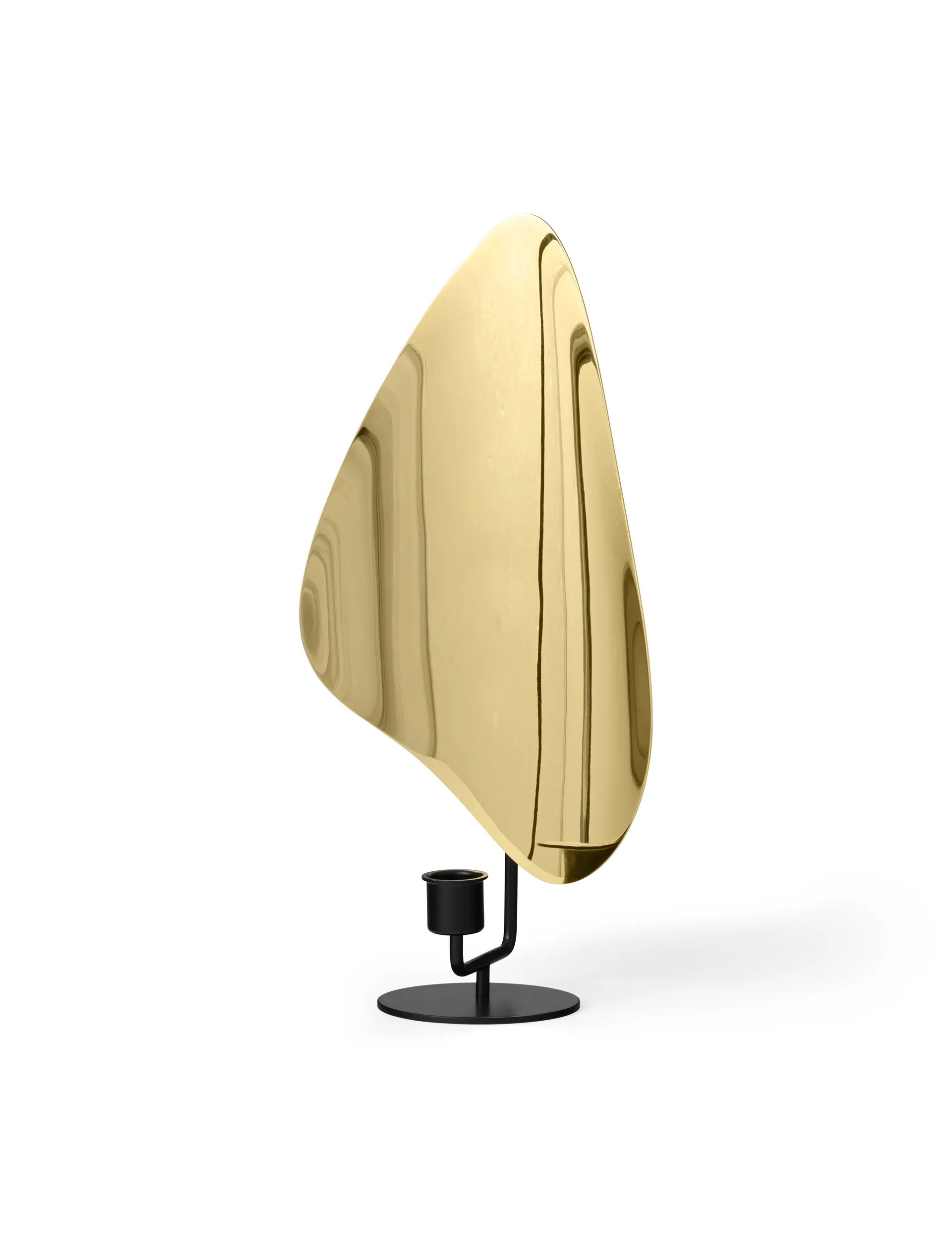 Świecznik Flambeau 34 cm, Czarny-błyszczący mosiądz Audo Copenhagen