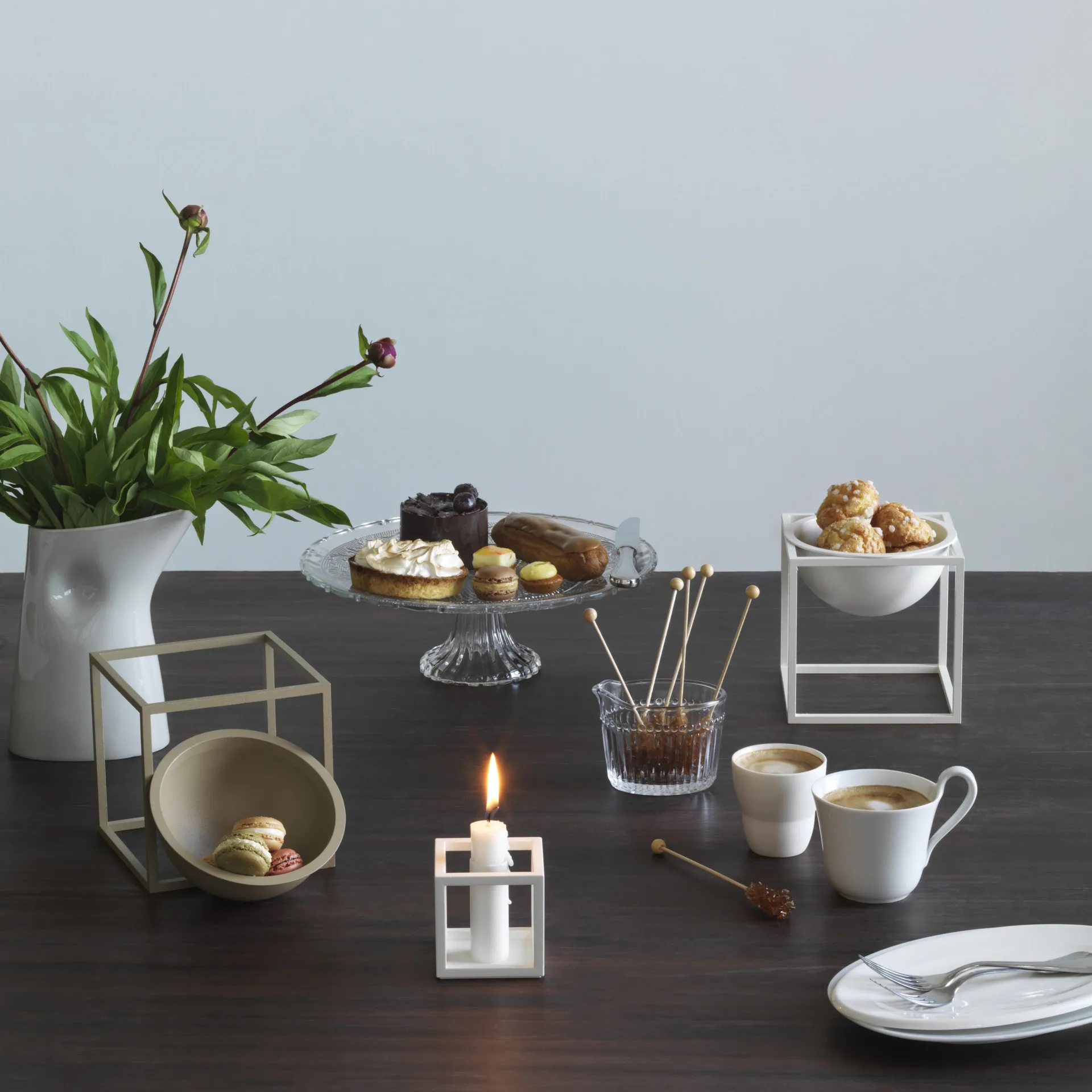 Świecznik Kubus 1, biały Audo Copenhagen