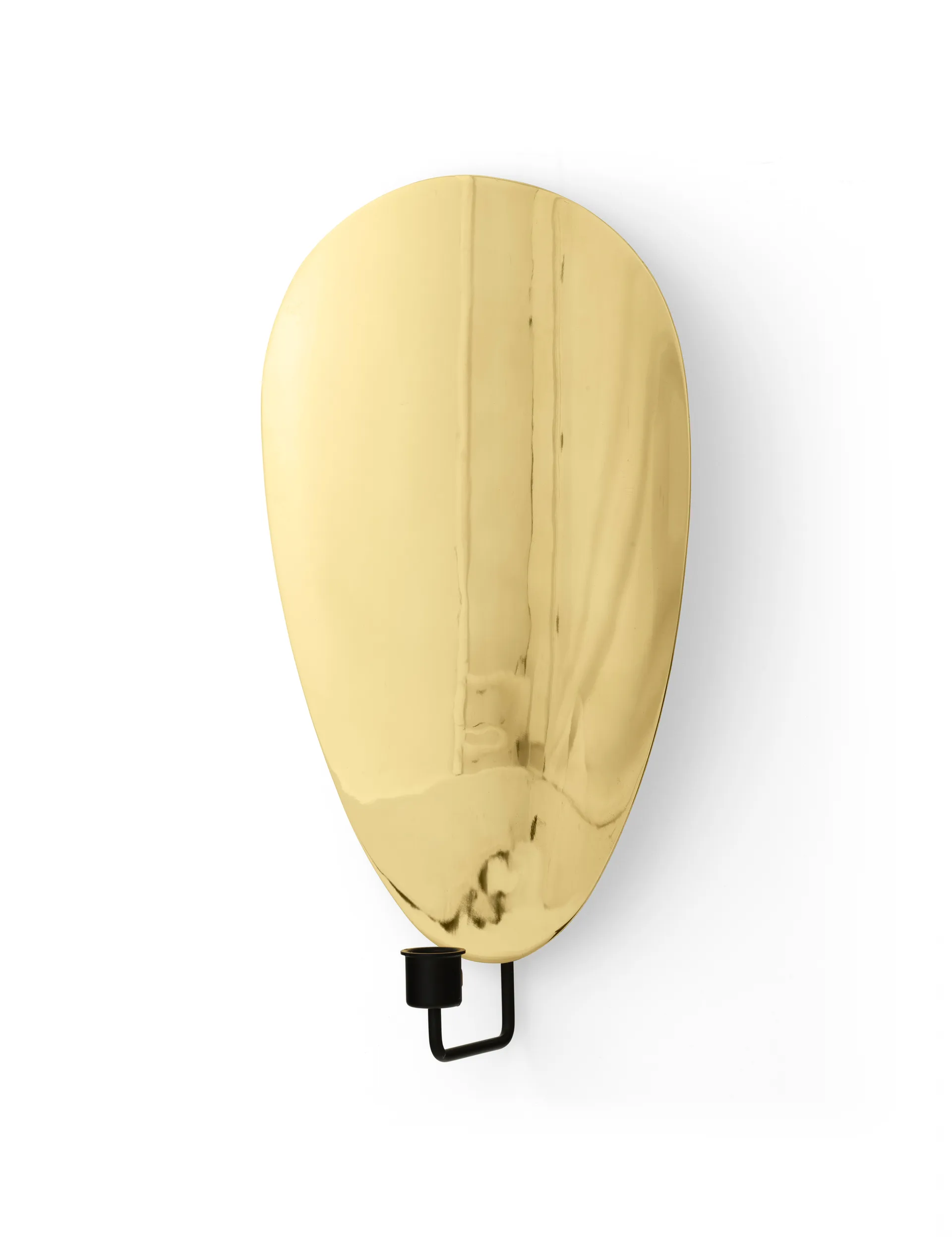 Świecznik ścienny Flambeau 40 cm, Czarny-błyszczący mosiądz Audo Copenhagen