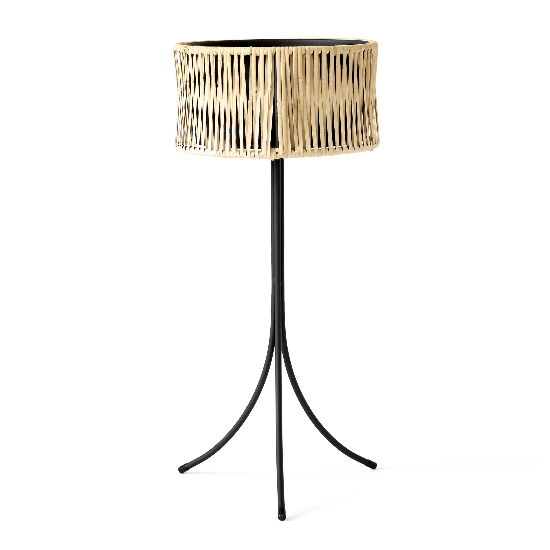 Umanoff skrzynka na kwiaty z rattanu i stali, w69 cm Ø36,5 cm Audo Copenhagen