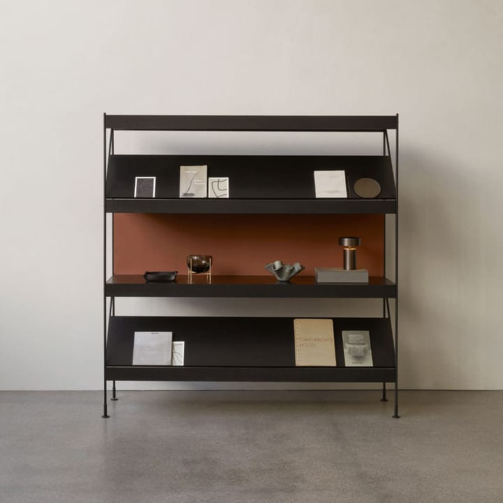 Zet system regałów - Natural oak, 1x2, black steel base - Audo Copenhagen