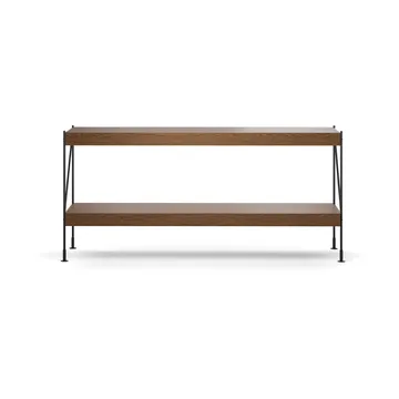 Zet system regałów - oak dark stained, 1x2, black steel base - Audo Copenhagen