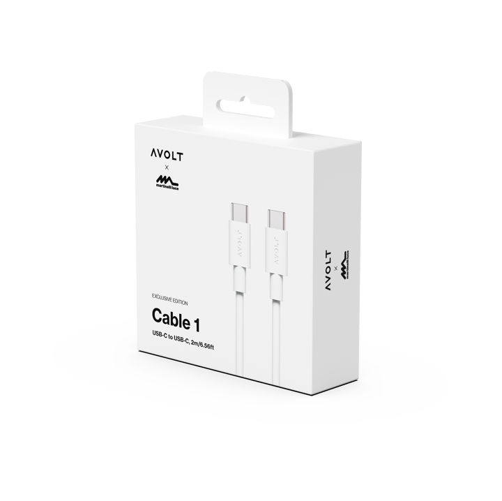 Kabel do ładowania USB-C do USB-C Cable 1, 2 m, Edycja White Martinelli Luce Avolt