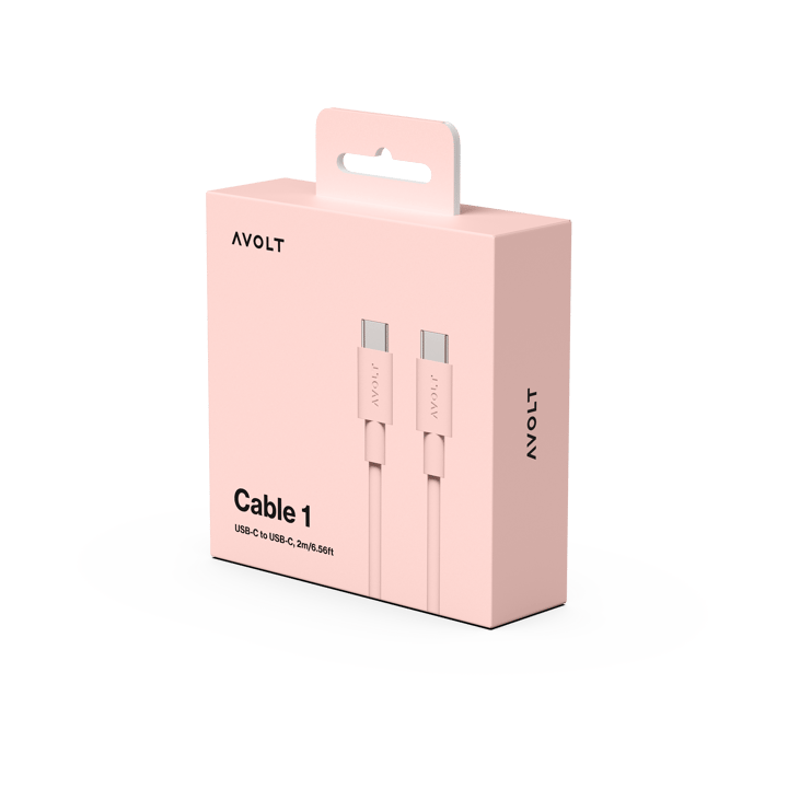 Kabel do ładowania USB-C do USB-C Cable 1, 2 m, New Pink Avolt