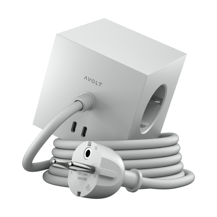 Przedłużacz USB-C Square 1 30W 1,8 m - Gotland gray - Avolt