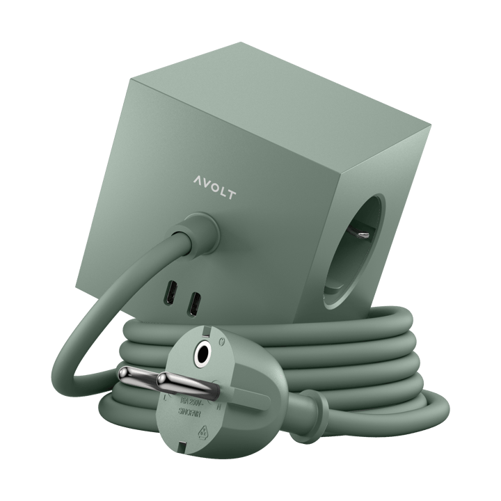 Przedłużacz USB-C Square 1 30W 1,8 m - Oak green - Avolt