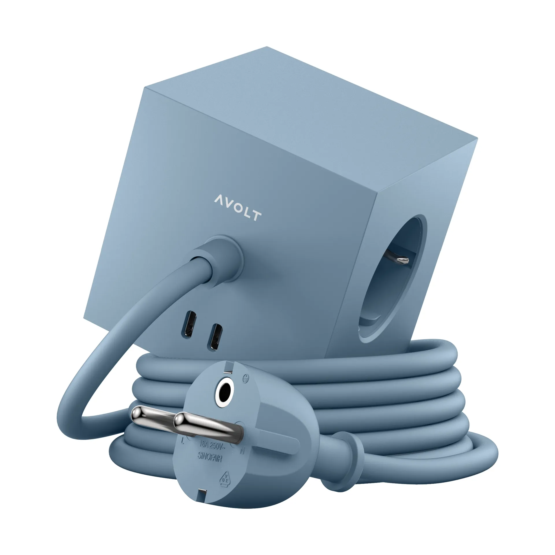 Przedłużacz USB-C Square 1 30W 1,8 m, Shark blue Avolt