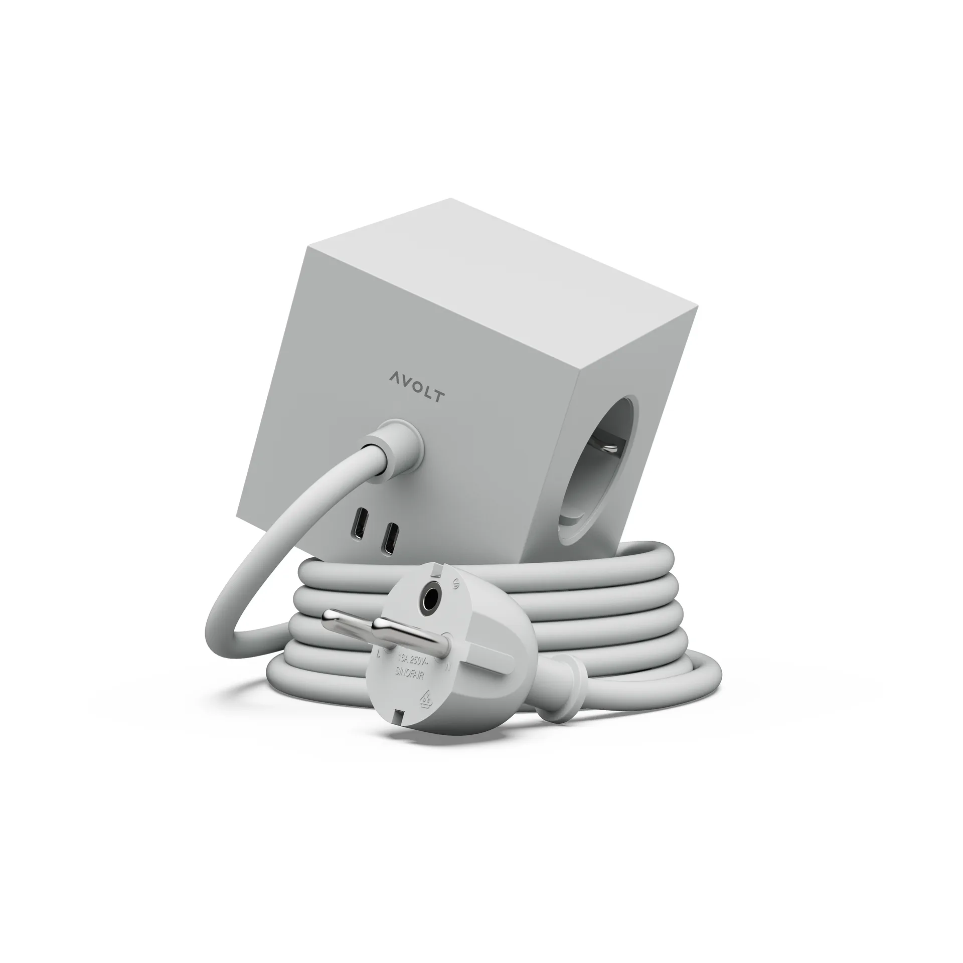 Przedłużacz USB-C Square 1 30W 3 m, Gotland Gray Avolt