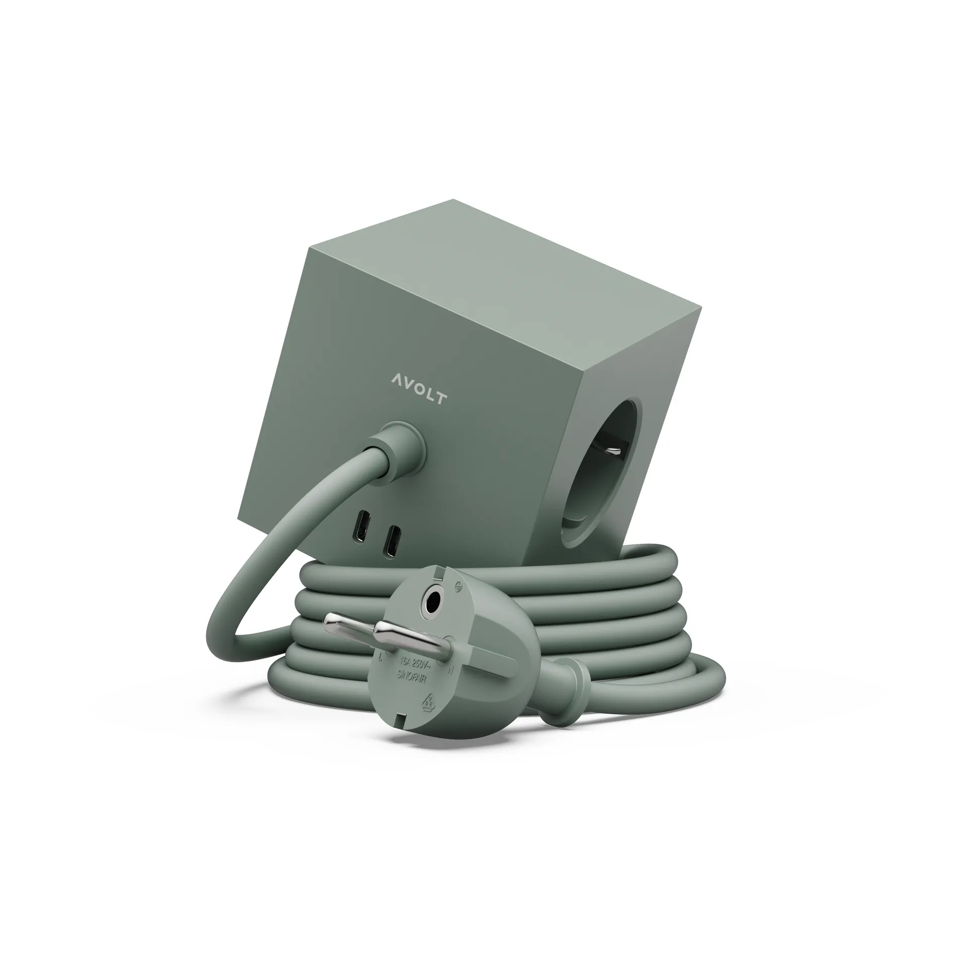 Przedłużacz USB-C Square 1 30W 3 m, Oak Green Avolt