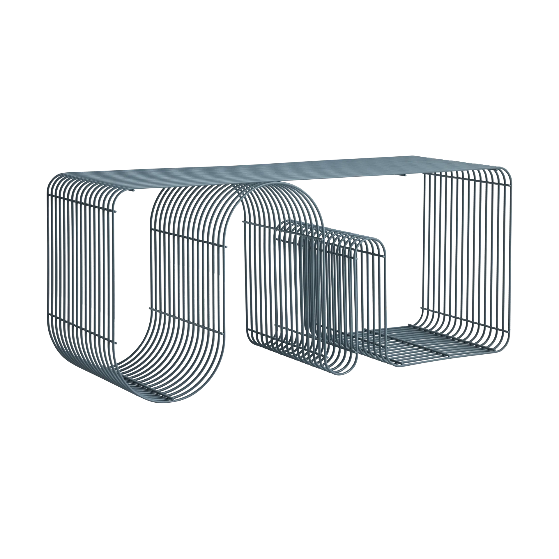 Ławka Curva 100 cm, Dusty blue AYTM