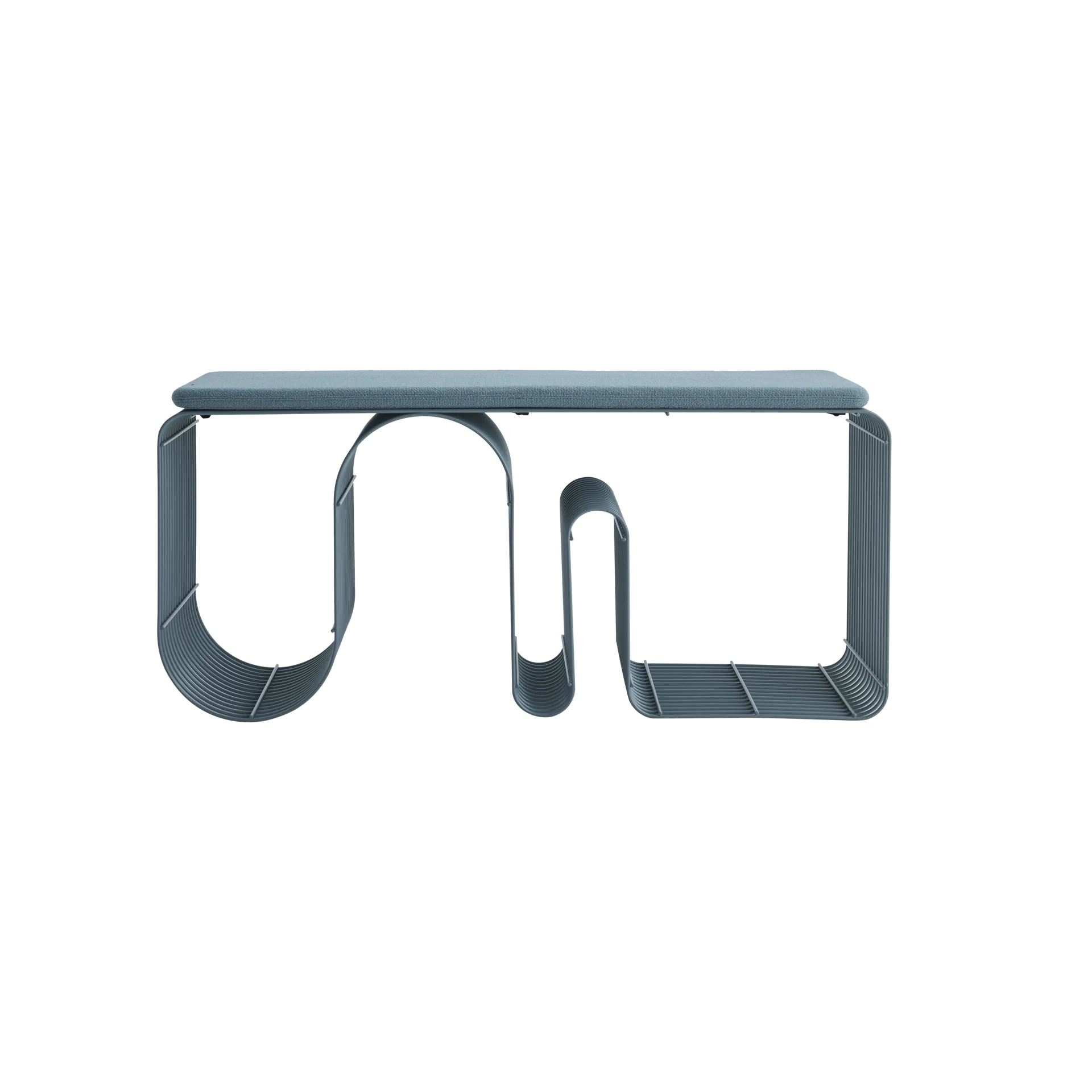 Ławka Curva 100 cm, Dusty blue AYTM