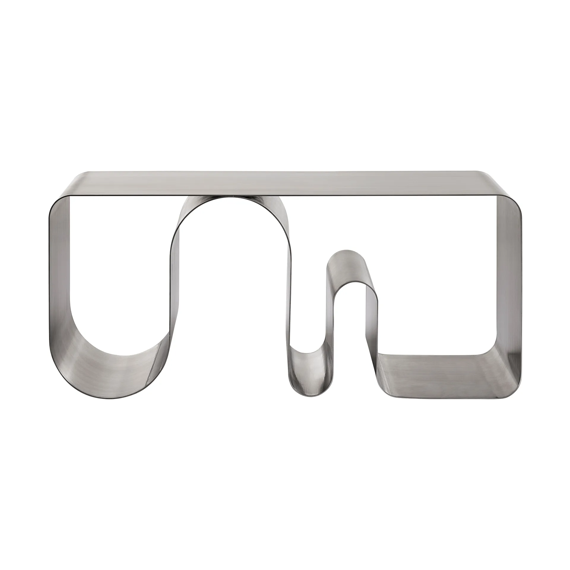 Ławka Curva solid, Srebrny, 100 cm AYTM