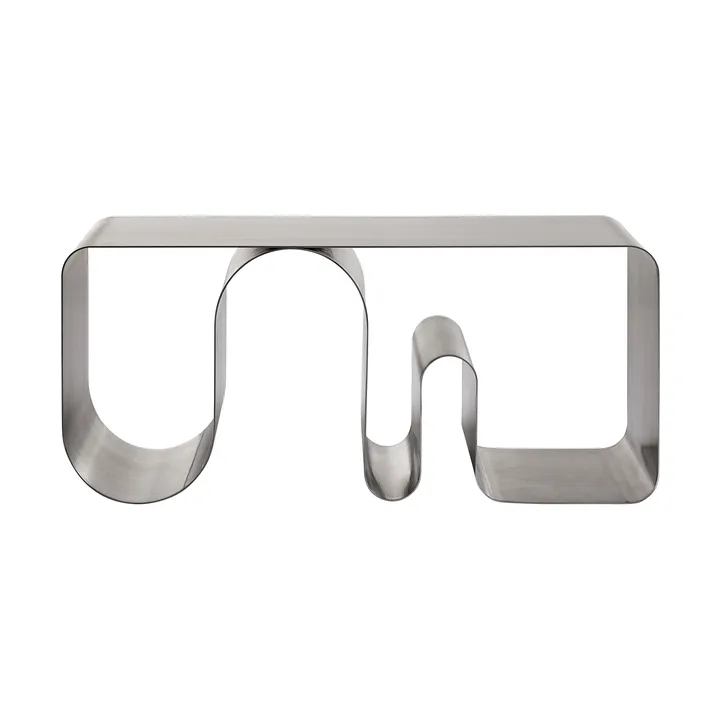 Ławka Curva solid - Srebrny, 100 cm - AYTM