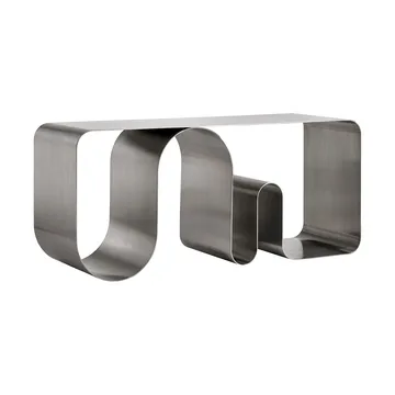 Ławka Curva solid - Srebrny, 100 cm - AYTM