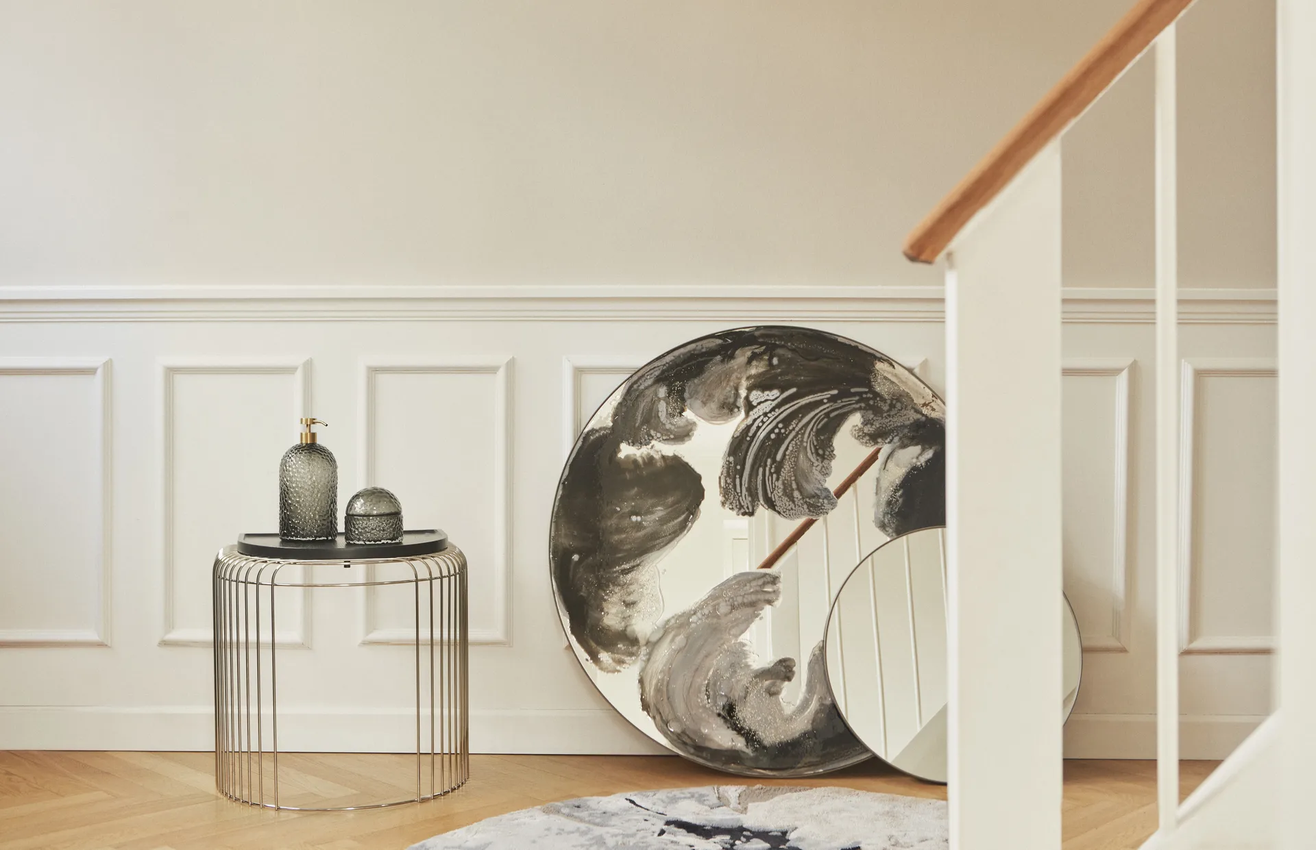 Curva stół 45 cm, Srebrny AYTM