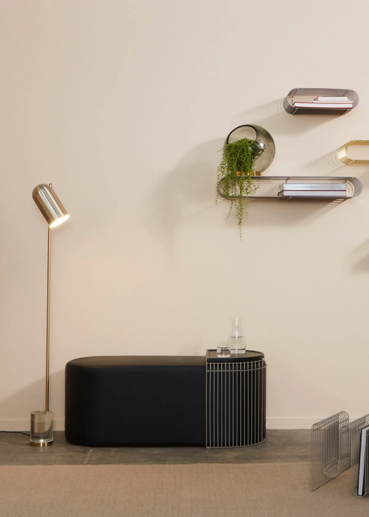 Curva stół 45 cm, Taupe AYTM