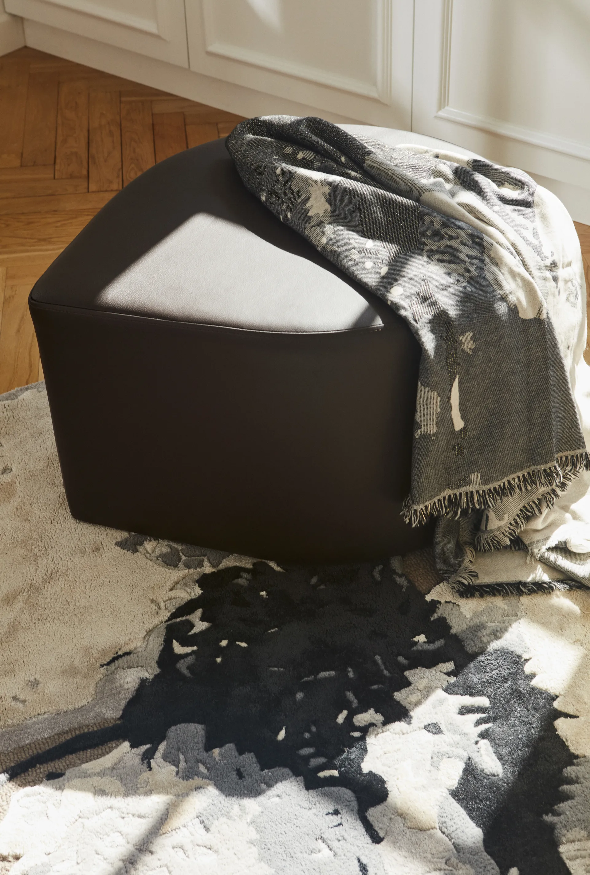 Floreo koc 130x170 cm, Biało-szary AYTM