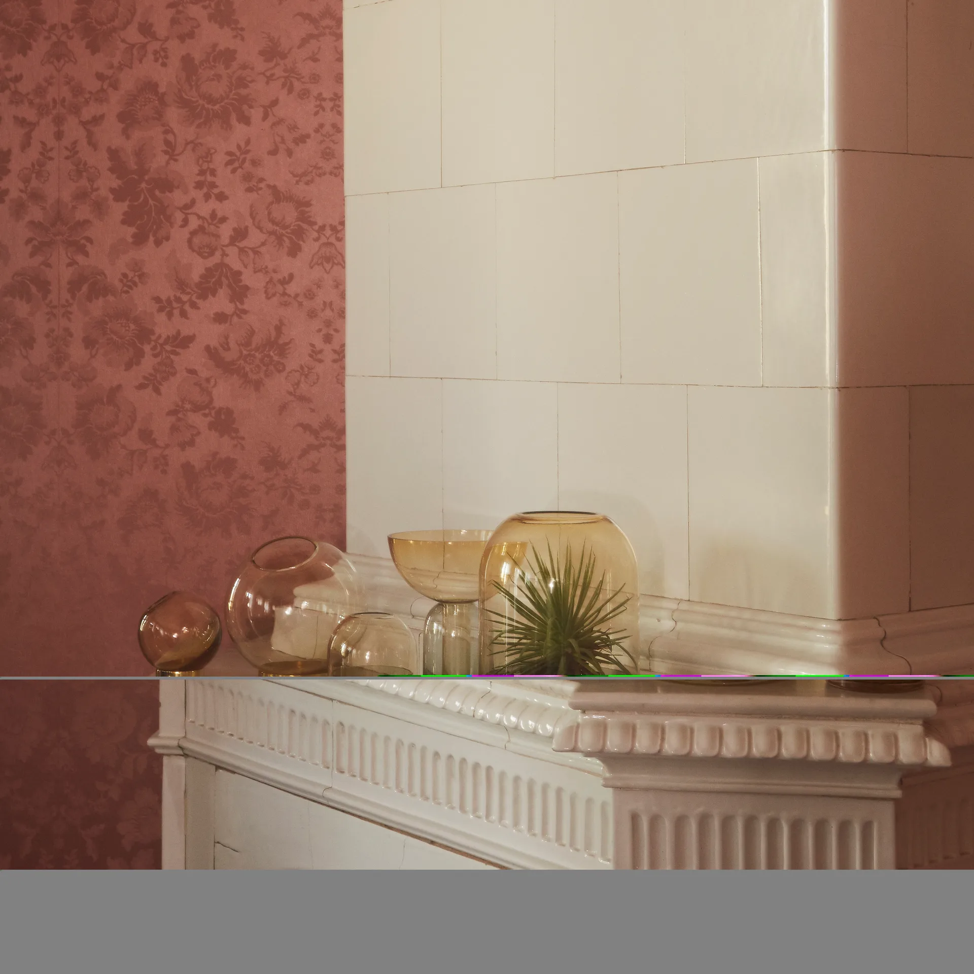 Globe wazon mały, bursztynowy-złoty AYTM