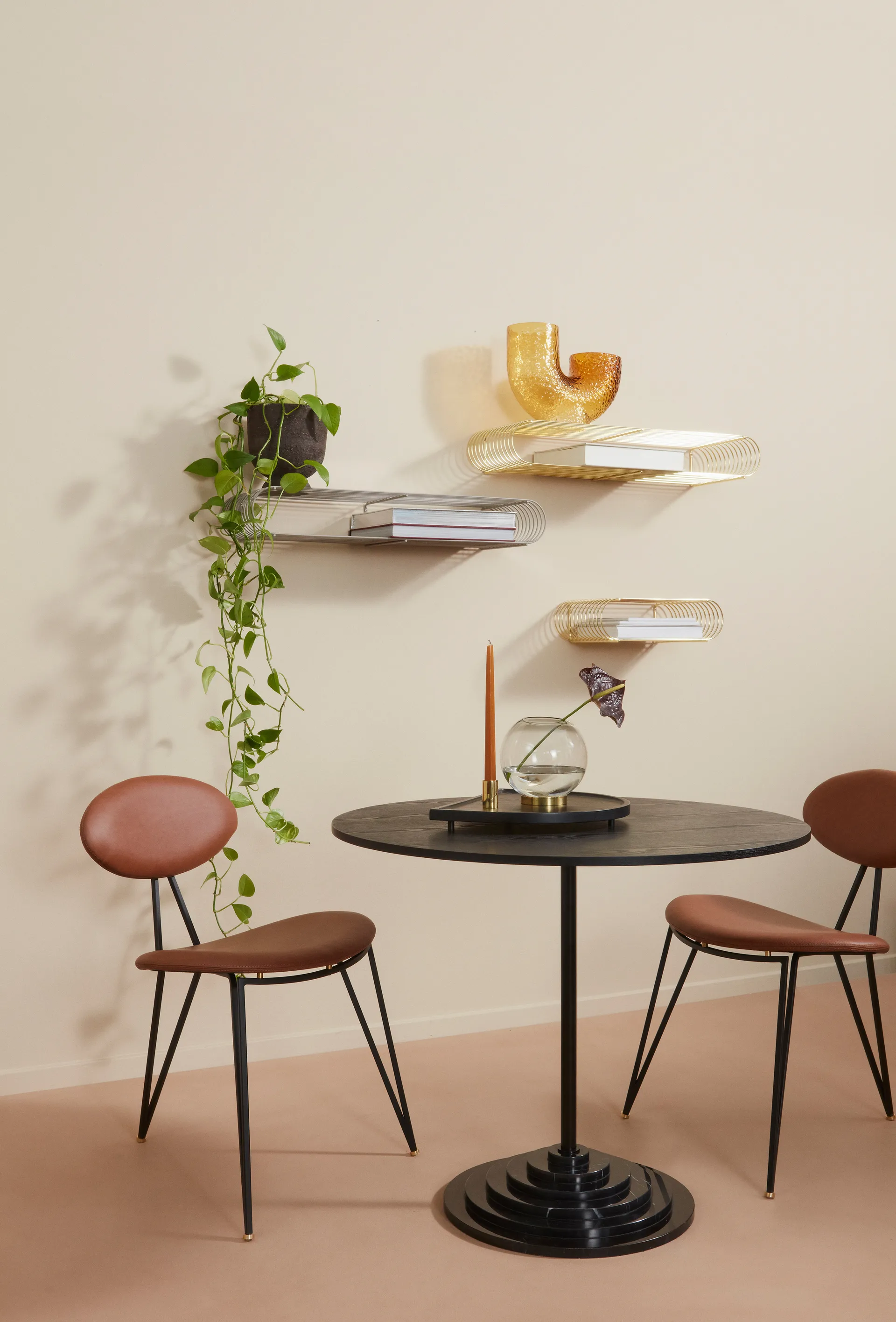 Krzesło Semper, Black-cognac AYTM