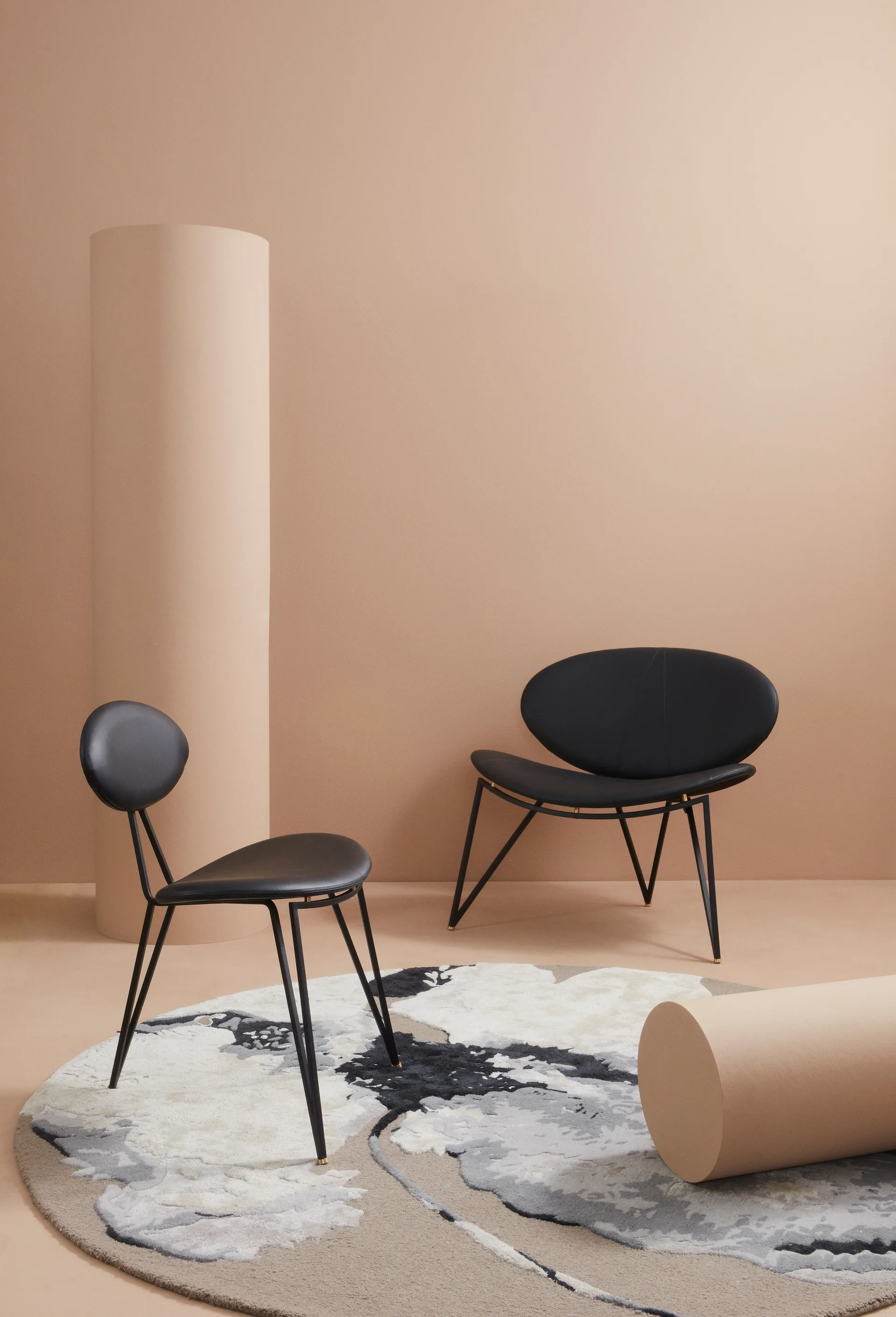 Krzesło wypoczynkowe Semper, Black-black AYTM