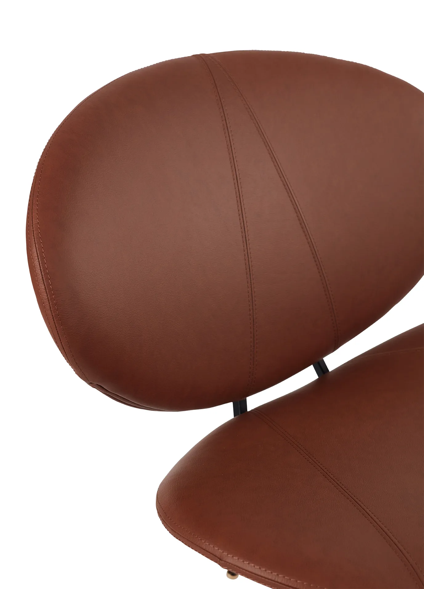 Krzesło wypoczynkowe Semper, Black-cognac AYTM