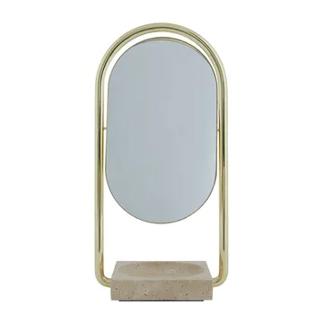 Lustro ANGUI 17,2x35 cm - Złoty/Travertine - AYTM