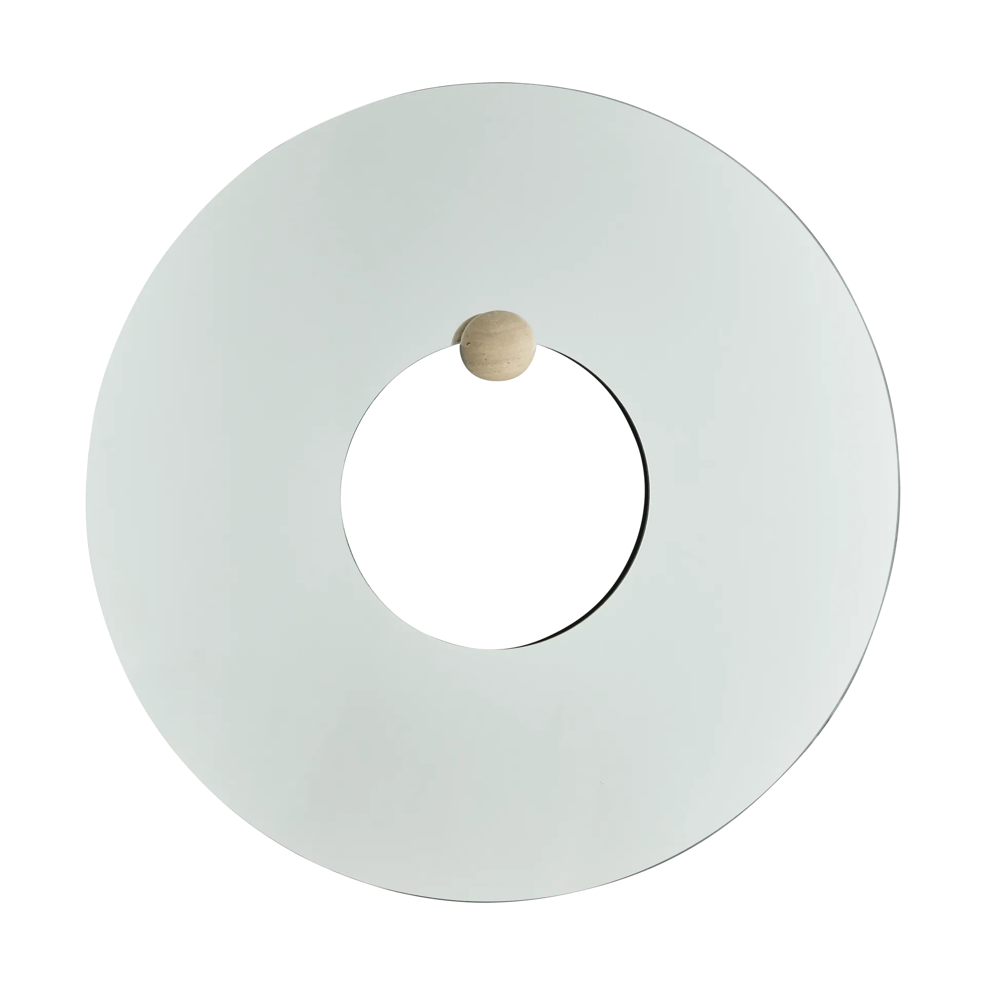 Lustro ścienne Castellum Ø80 cm, Clear-travertine AYTM