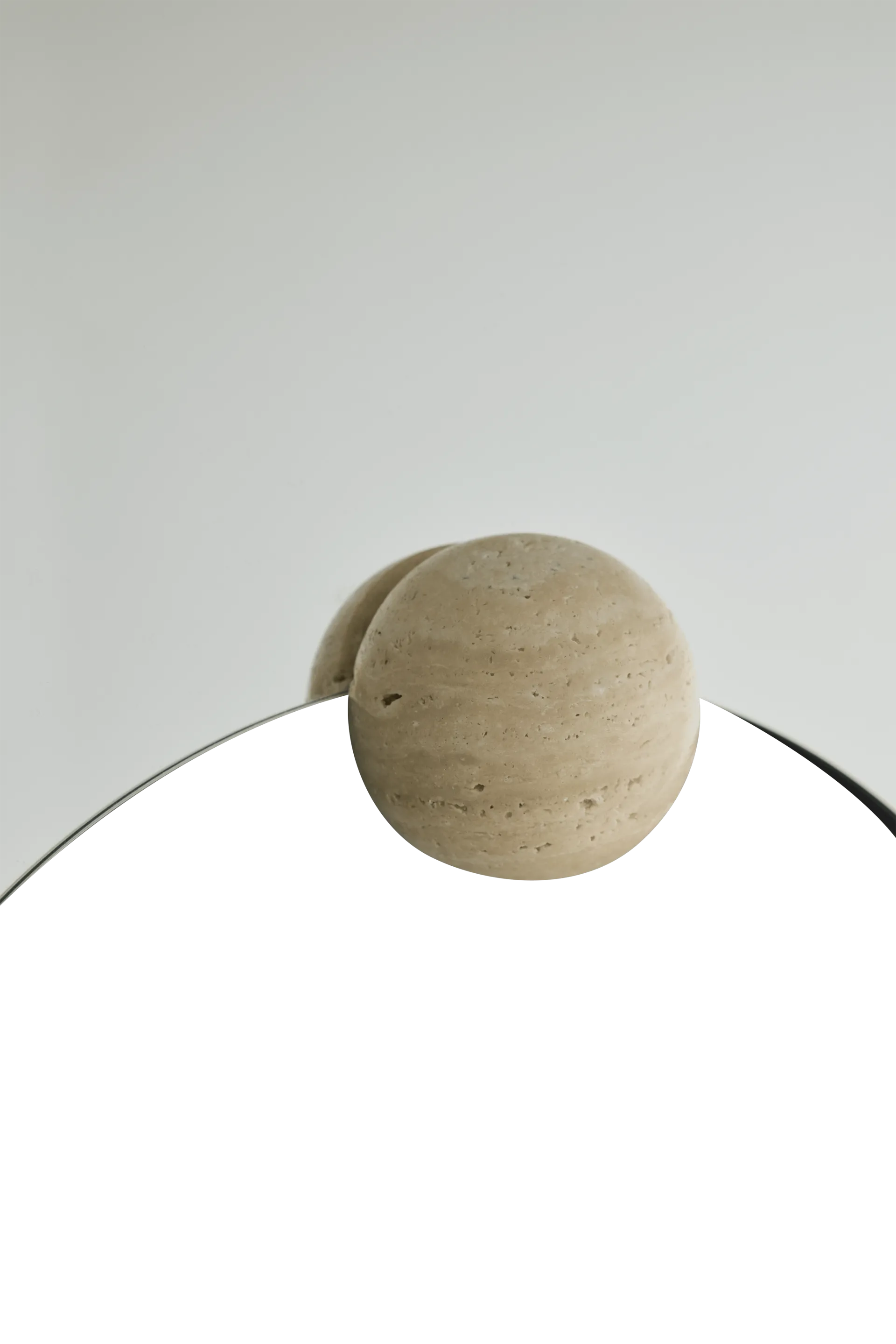 Lustro ścienne Castellum Ø80 cm, Clear-travertine AYTM