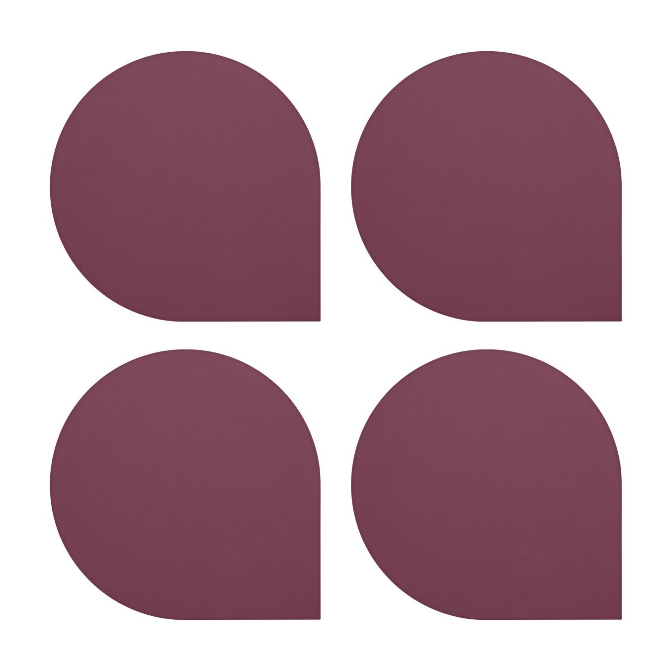 AYTM Podstawki pod szklanki Stilla 4-pak Bordeaux | Skandynawski Design | Podkładki pod szklanki | Czerwony