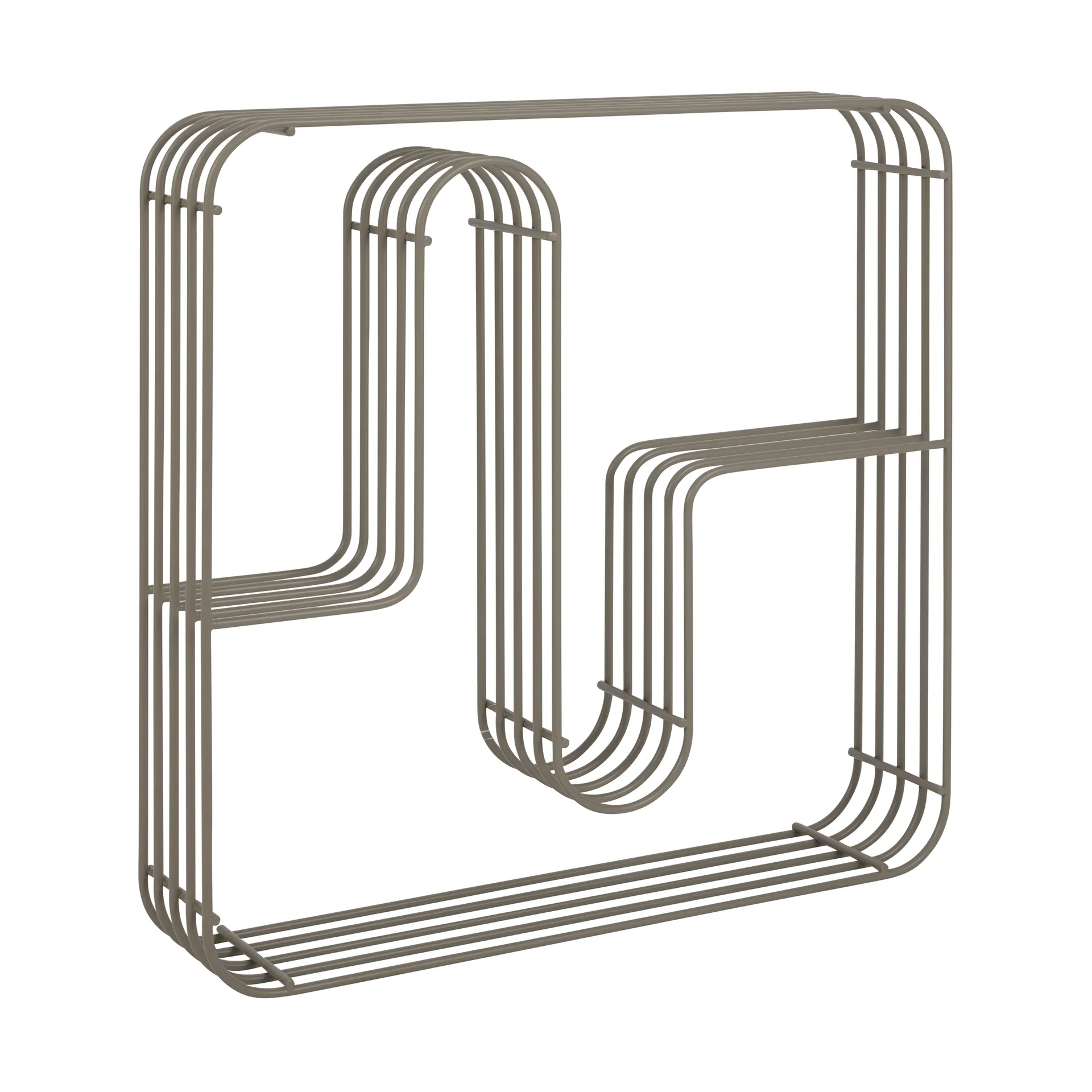 Regał ścienny Curva kwadratowy, Taupe AYTM