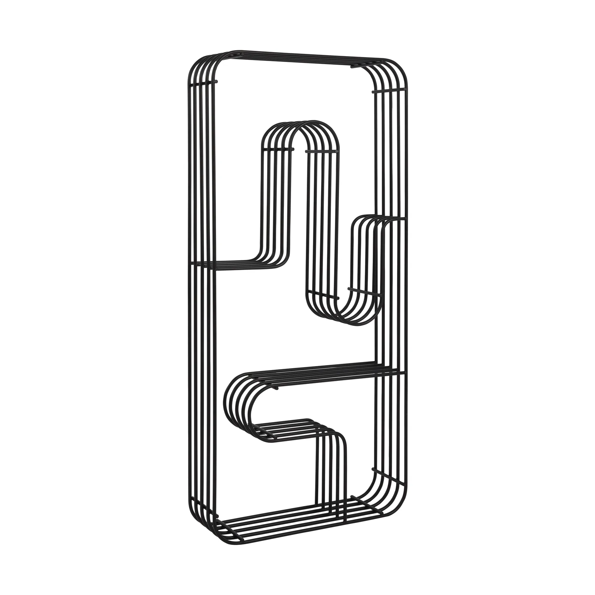 Regał ścienny Curva prostokątny, Czarny AYTM