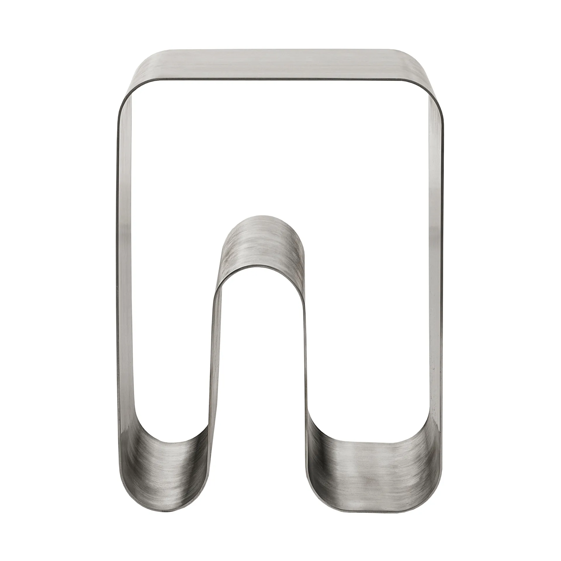 Taboret Curva solid, Silver, 32x32x43,2 cm AYTM