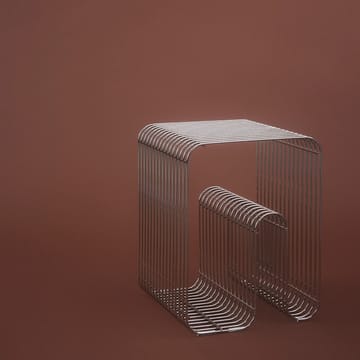 Taboret Curva - srebro - AYTM